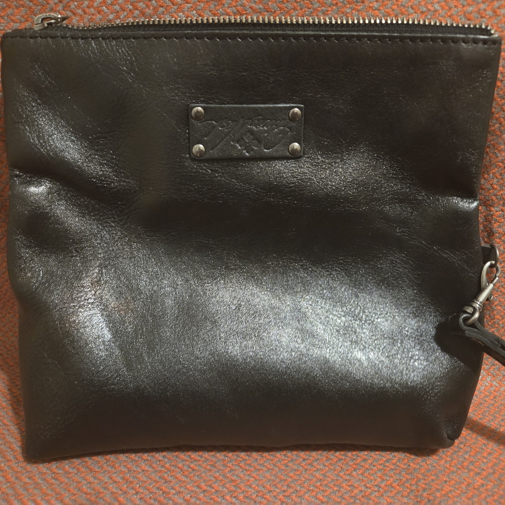 Patricia Nash Black Leather Clutch / Wristlet - Picture 8 of 13